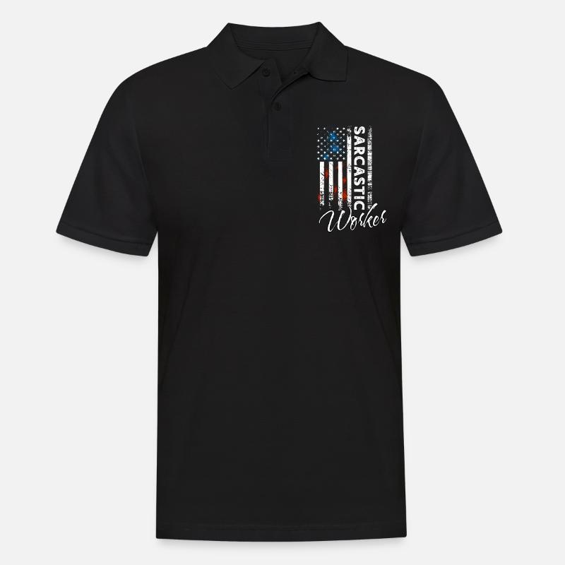 Sarkastischer Arbeiter - Männer Poloshirt - Schwarz