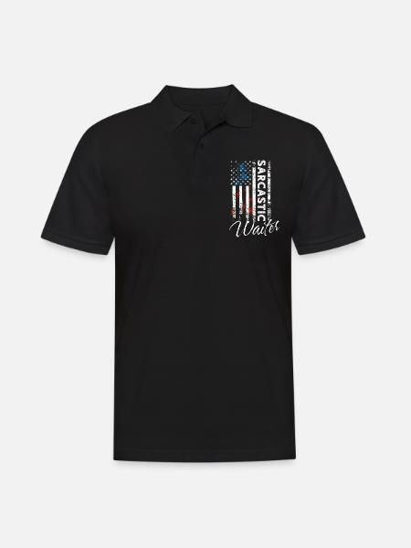 Sarcastic Waiter - Men's Polo Shirt - black