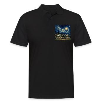 Paso Fino Starry Night - Men's Polo Shirt - black - Front - Kai (181cm)