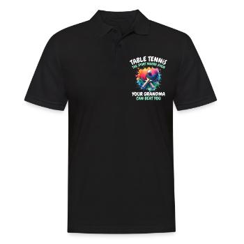 Drôle de dicton de tennis de table - Polo Homme - noir - Devant - Kai (181cm)