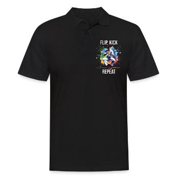 Drôle de dicton de capoeira - Polo Homme - noir - Devant - Kai (181cm)