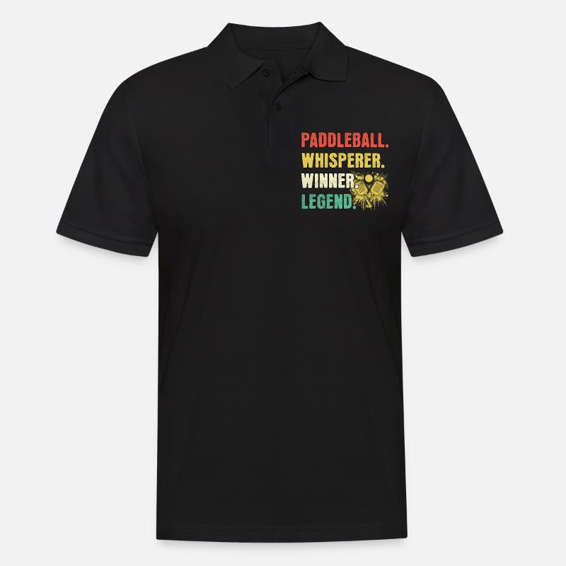 Paddleball Flüsterer Paddleball Legende - Männer Poloshirt - Schwarz