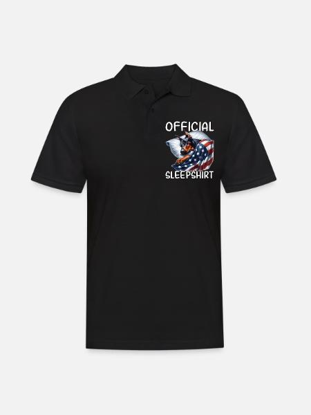 Doberman US Sleep Shirt - Men's Polo Shirt - black