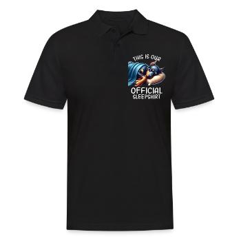 Chemise de nuit doberman drôle - Polo Homme - noir - Devant - Kai (181cm)