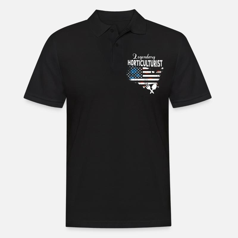 Gartenbauer US - Männer Poloshirt - Schwarz