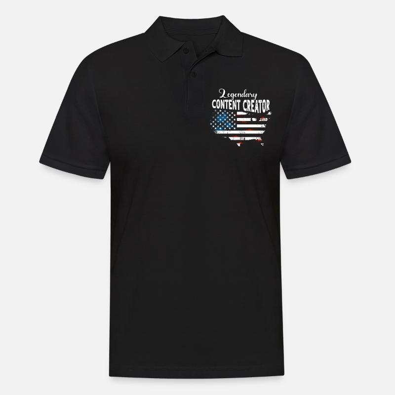 Content Creator US - Men's Polo Shirt - black
