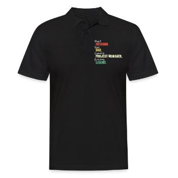 Papa chef de projet - Polo Homme - noir - Devant - Kai (181cm)