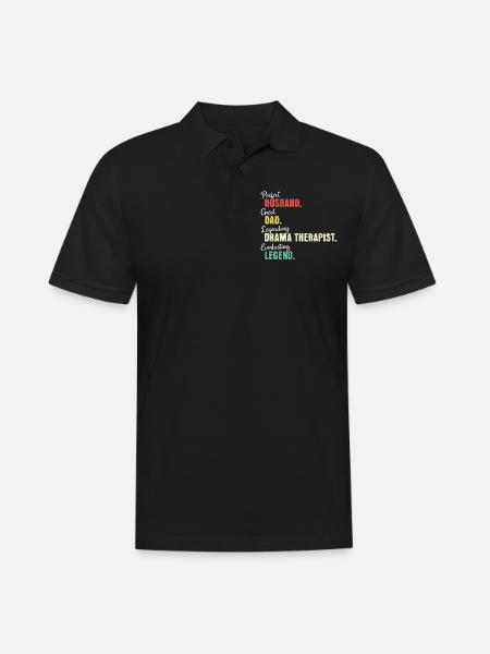Dramatherapeut Papa - Männer Poloshirt - Schwarz