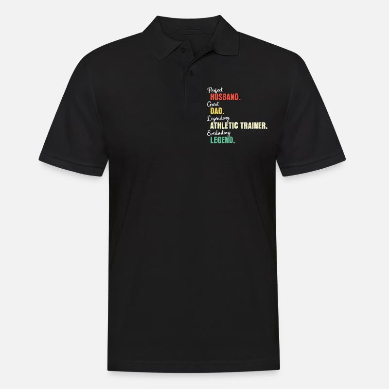 Athletic trainer dad - Men's Polo Shirt - black