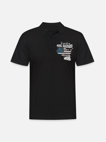 Model Railroader US - Men's Polo Shirt - black