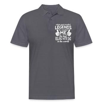 Bester Rolling Fattie Papa Legende - Männer Poloshirt - Anthrazit - Vorne - Nico (186cm)