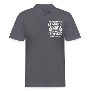 Bester Friyayaholic Legende - Männer Poloshirt - Anthrazit - Vorne - Nico (186cm)