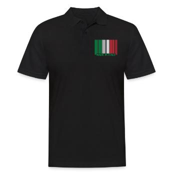 italy italien Italia barcode Code Italy - Männer Poloshirt - Schwarz - Vorne - Kai (181cm)