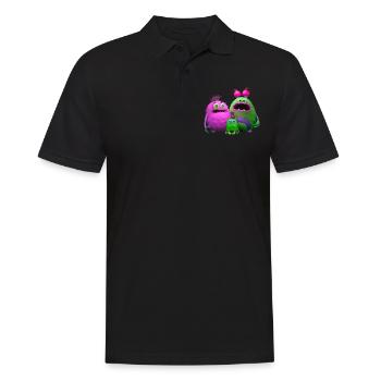 Monster Familie - Männer Poloshirt - Schwarz - Vorne - Kai (181cm)