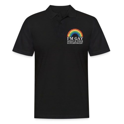 I'm Gay What is your superpower Rainbow - Männer Poloshirt