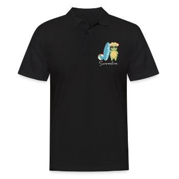 Summertime Sommer Shirt Damen Herren - Männer Poloshirt - Schwarz - Vorne - Kai (181cm)