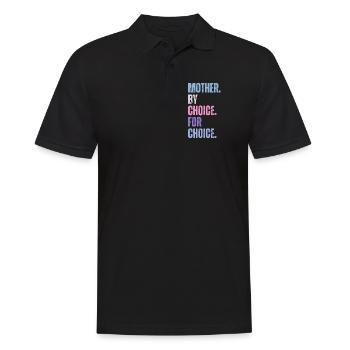 Mère par choix pour le choix Féministe - Polo Homme - noir - Devant - Kai (181cm)