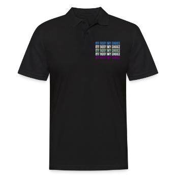 Mon corps Mon choix Pro Choice Féministe - Polo Homme - noir - Devant - Kai (181cm)