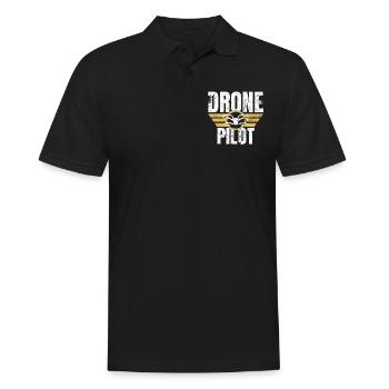 Drone Drone Pilot Drone Operator Quadcopter - Men's Polo Shirt - black - Front - Kai (181cm)