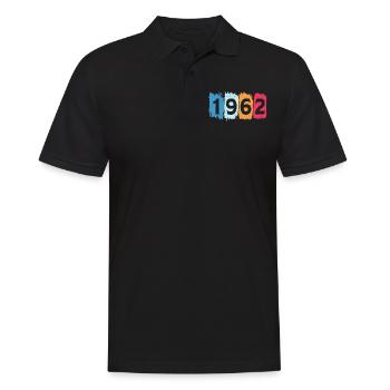 T-shirt rétro 1962 62 millésime 1962 - Polo Homme - noir - Devant - Kai (181cm)