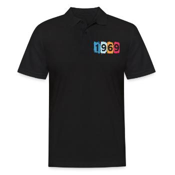 Retro 1969 t-shirt 69 vintage 1969 - Männer Poloshirt - Schwarz - Vorne - Kai (181cm)