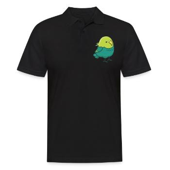 Oiseau oiseau kawaii joli cadeau perroquet animal - Polo Homme - noir - Devant - Kai (181cm)