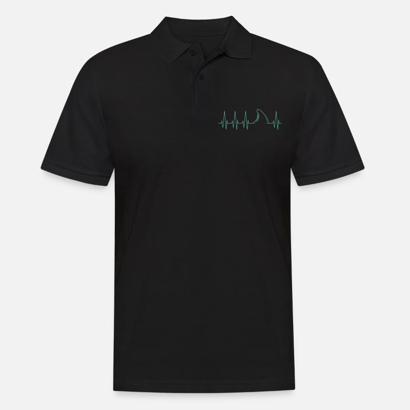 Hai - Männer Poloshirt - Schwarz