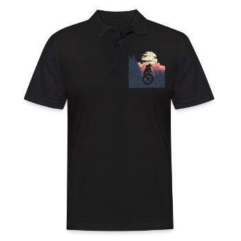 Cadeau de vélo de vélo de vélo de descente - Polo Homme - noir - Devant - Kai (181cm)