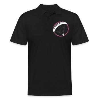 Paragliding Gleitschirm - Männer Poloshirt - Schwarz - Vorne - Kai (181cm)