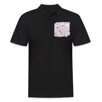 Makeup Kosmetik Schminke Lippenstift Kosmetikerin - Männer Poloshirt - Schwarz - Vorne - Kai (181cm)