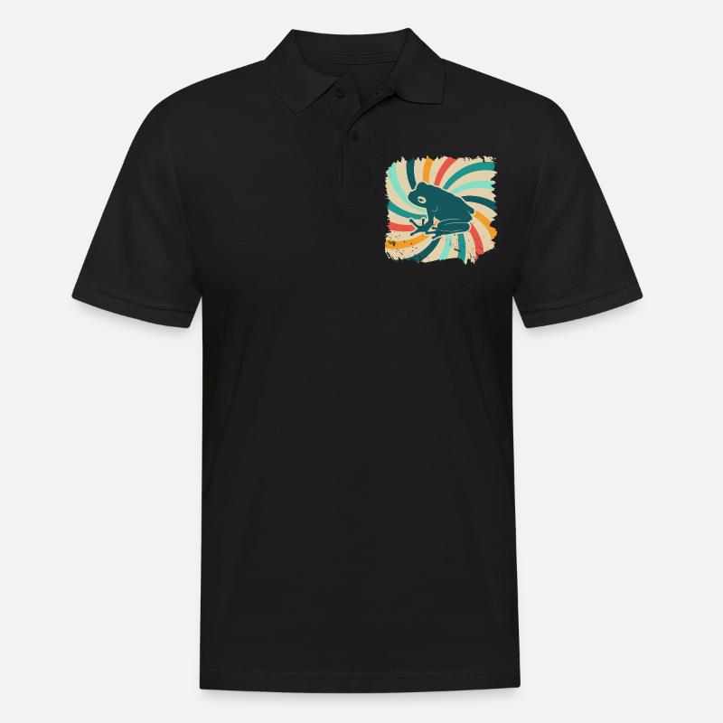 Frosch - Männer Poloshirt - Schwarz