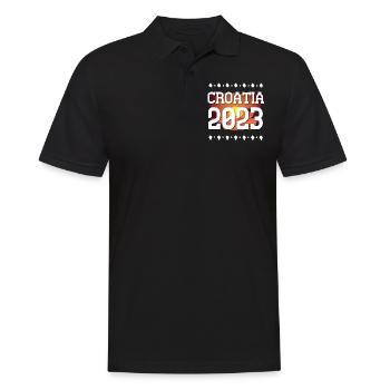 Croatia 2023 - Men's Polo Shirt - black - Front - Kai (181cm)