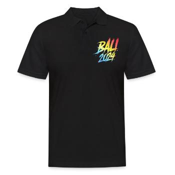 Bali 2024 Bunt Urlaub Team - Männer Poloshirt - Schwarz - Vorne - Kai (181cm)