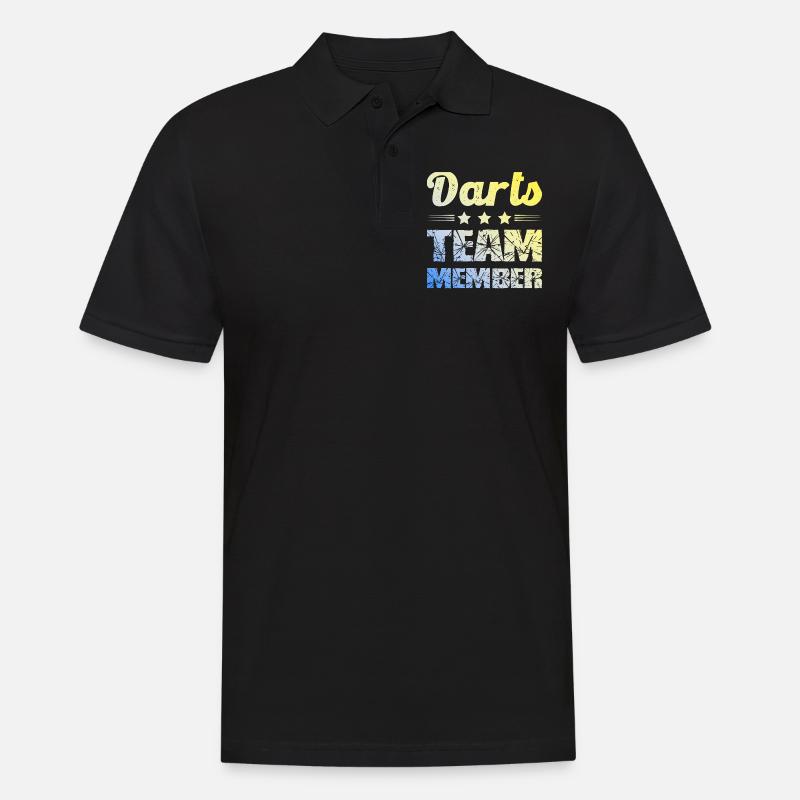 Darts Team - Männer Poloshirt - Schwarz