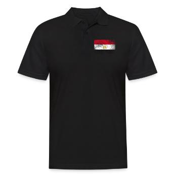 Drapeau Egypte - Grunge Vintage - Polo Homme - noir - Devant - Kai (181cm)