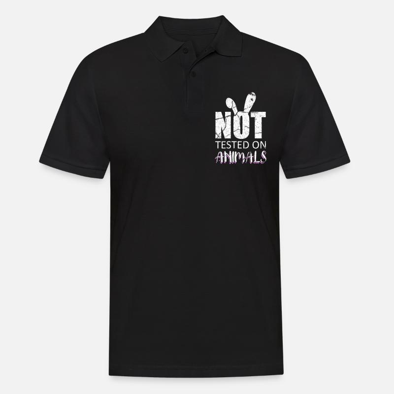 Tierversuche - Männer Poloshirt - Schwarz