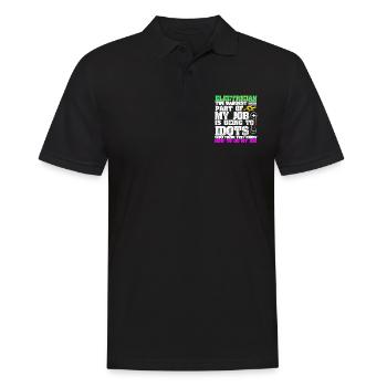 Elektriker - Männer Poloshirt - Schwarz - Vorne - Kai (181cm)