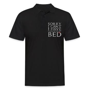 Désolé, je ne peux pas avoir de plans avec mon lit 4 - Polo Homme - noir - Devant - Kai (181cm)