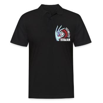 Seeing Eye Human 13 - Männer Poloshirt - Schwarz - Vorne - Kai (181cm)