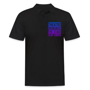 Le théâtre est ma religion, la scène est mon église 2 - Polo Homme - noir - Devant - Kai (181cm)