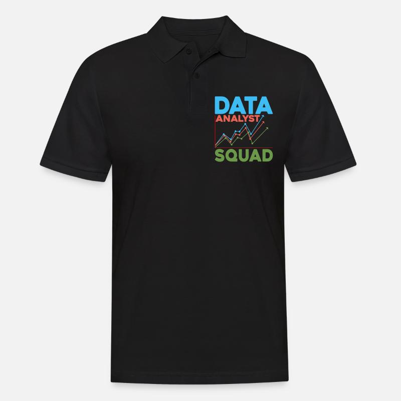 Data Analyst Squad 5 - Männer Poloshirt - Schwarz