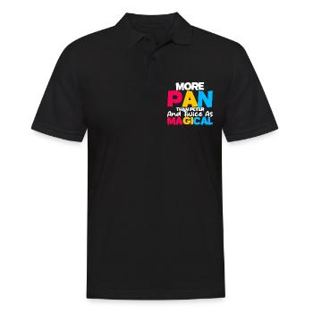 More Pan Than Peter And Twice As Magical 4 - Männer Poloshirt - Schwarz - Vorne - Kai (181cm)