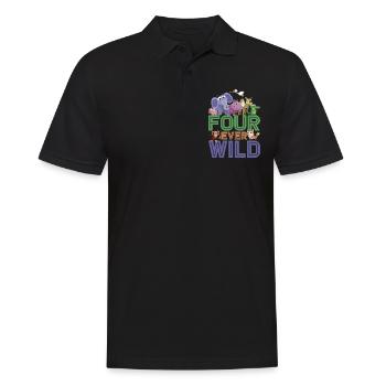 Four Ever Wild 49 - Männer Poloshirt - Schwarz - Vorne - Kai (181cm)