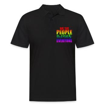 Nous le peuple signifie tout le monde 3 - Polo Homme - noir - Devant - Kai (181cm)
