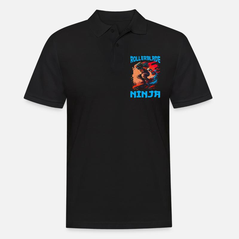 Rollerblade Ninja 6 - Männer Poloshirt - Schwarz