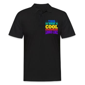 This Is What A Cool Engineer Looks Like 2 - Men's Polo Shirt - black - Front - Kai (181cm)