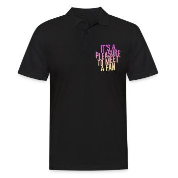 C’est un plaisir de rencontrer un fan 2 - Polo Homme - noir - Devant - Kai (181cm)