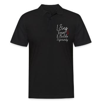 I Sing Tenor, It Builds Superiority 2 - Männer Poloshirt - Schwarz - Vorne - Kai (181cm)
