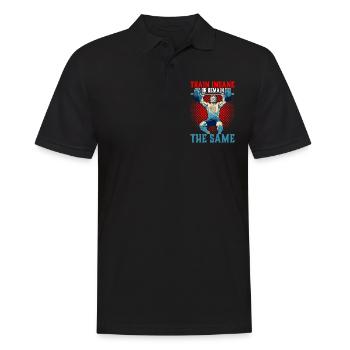 Train Insane Or Remain The Same 26 - Men's Polo Shirt - black - Front - Kai (181cm)
