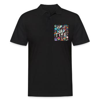 Is It Nap Time Yet 8 - Men's Polo Shirt - black - Front - Kai (181cm)